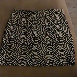 Zebra print mini skirt